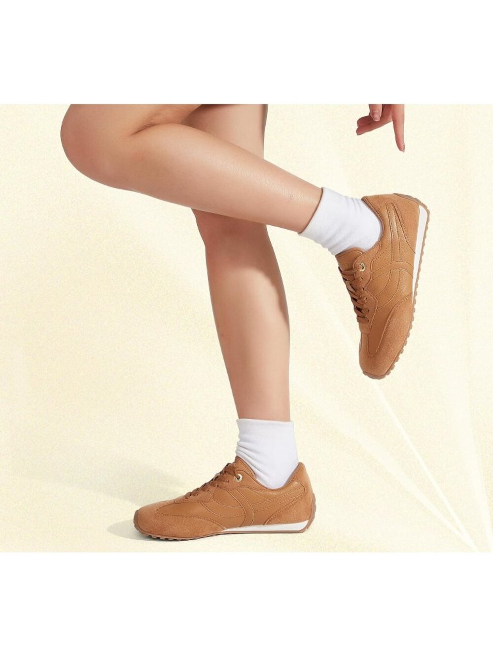 Women's Brown Comfortable Casual Retro Non Slip Lightweight Fashion Sneakers - Picture 2 of 6